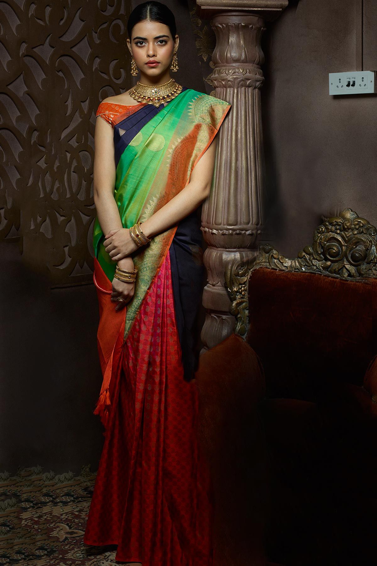 how-to-wear-a-half-saree