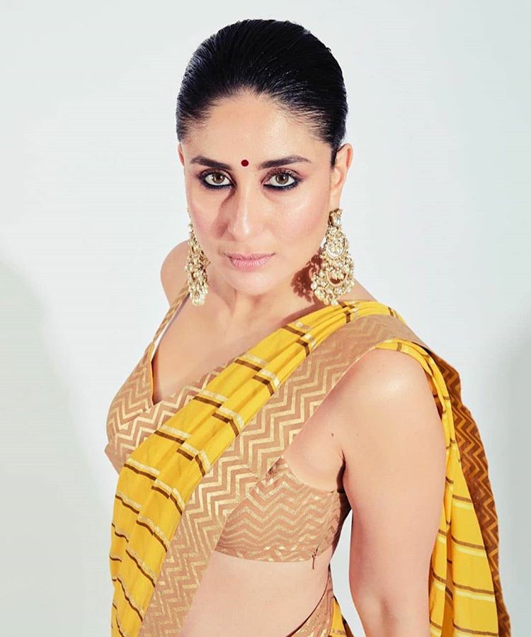 Kareena Kapoor Khan in Yellow Saree by Nikasha