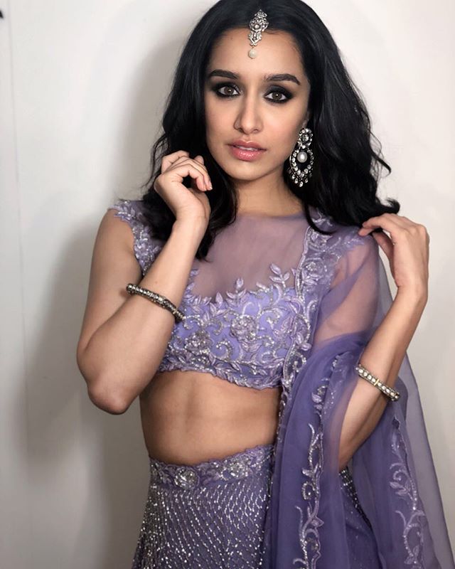 Shraddha-Kapoor-in-Kresha-Bajaj-Zaveri's-Designer-Lavender-Lehenga