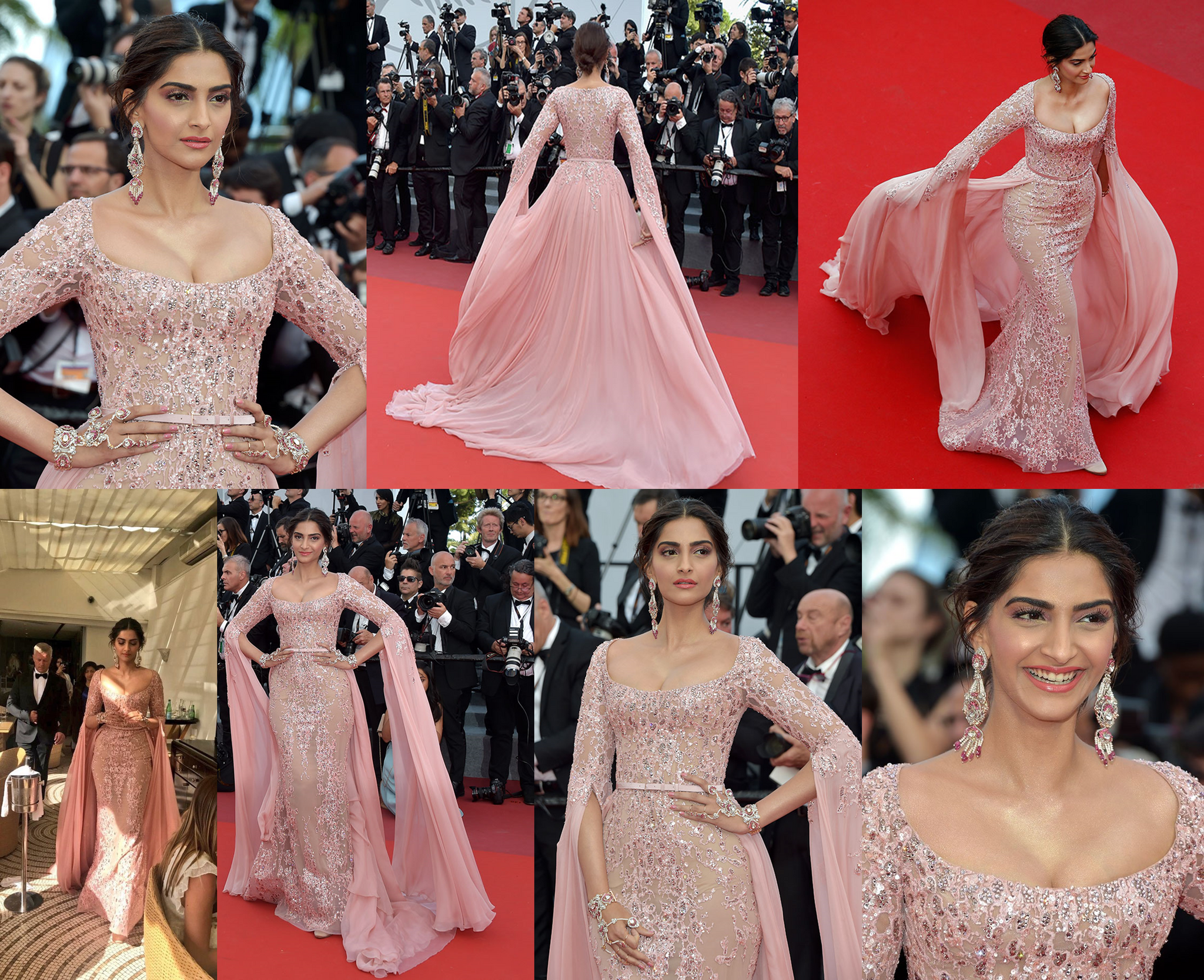 Sonam Kapoor Looked Gorgeous in Pink Gown
