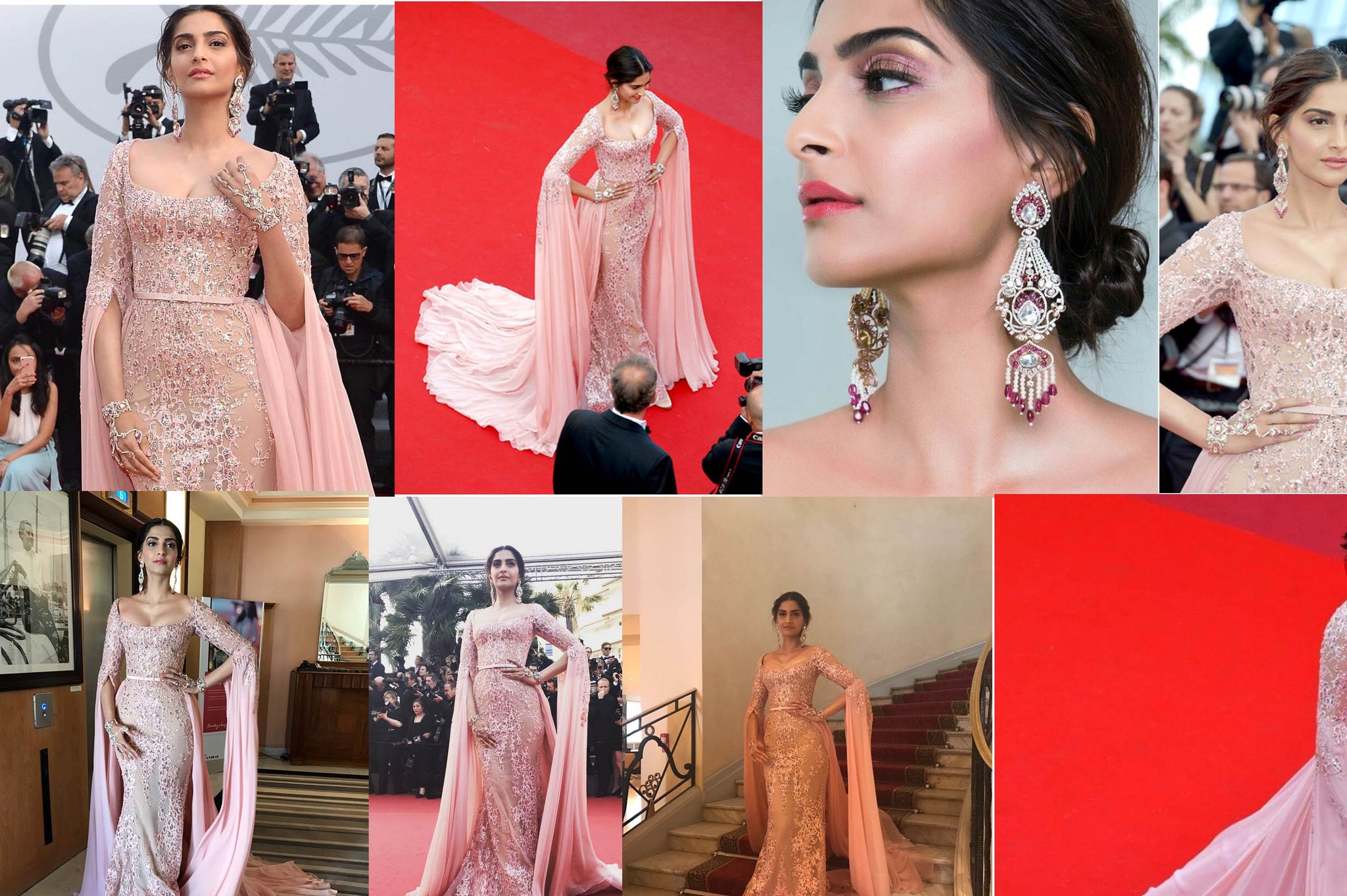 Sonam Kapoor lights up the red carpet in custom ELIE SAAB Haute Couture Gown at Cannes Film Festival 2017 