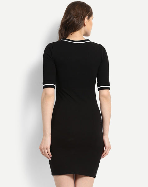 black bodycon suit