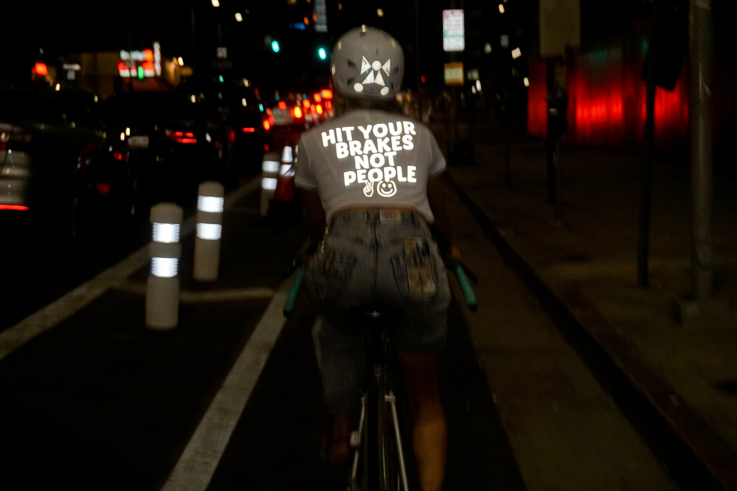 Hit your brakes not people road runner bags reflective shirt