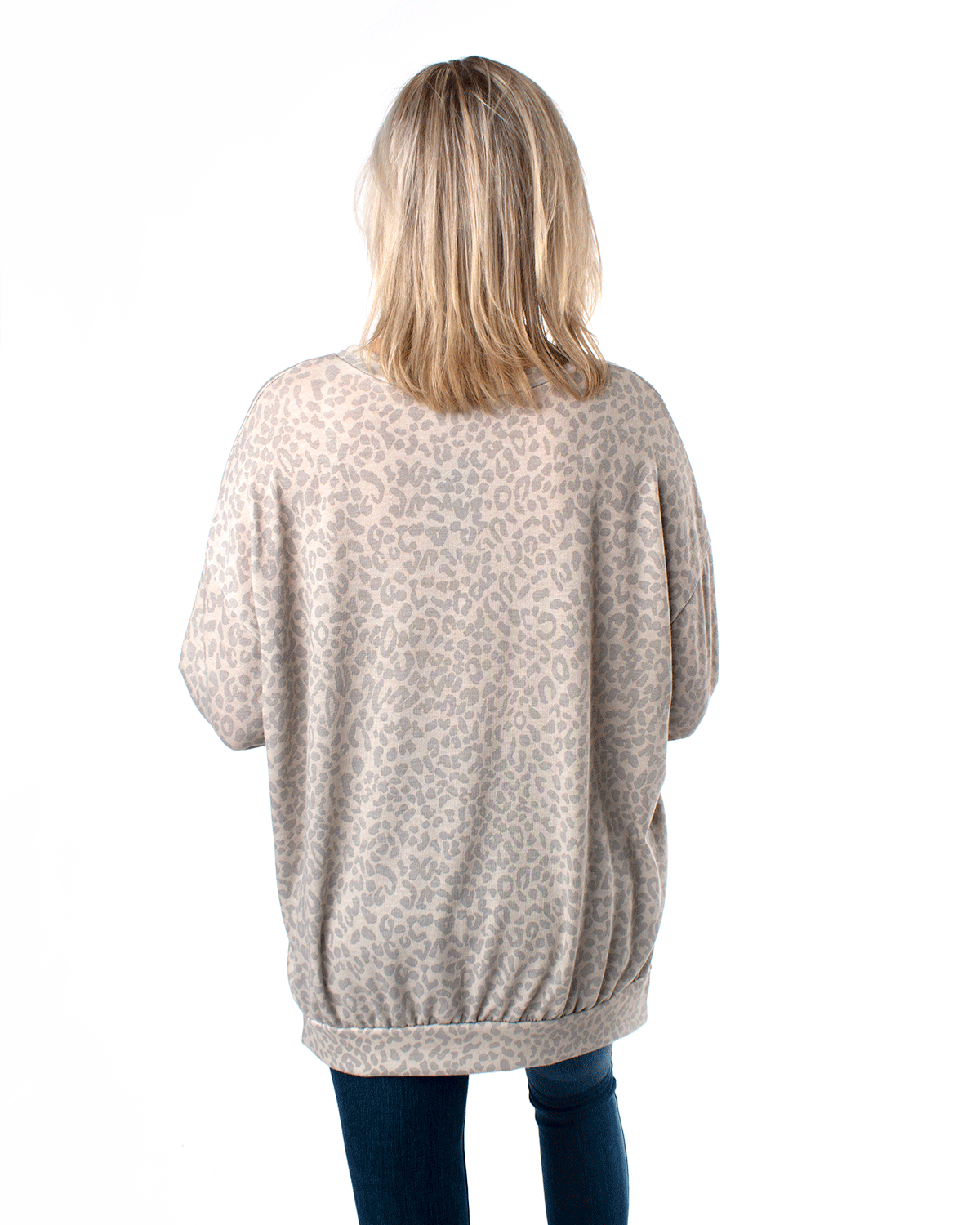 Neutral Leopard Oversized Pullover