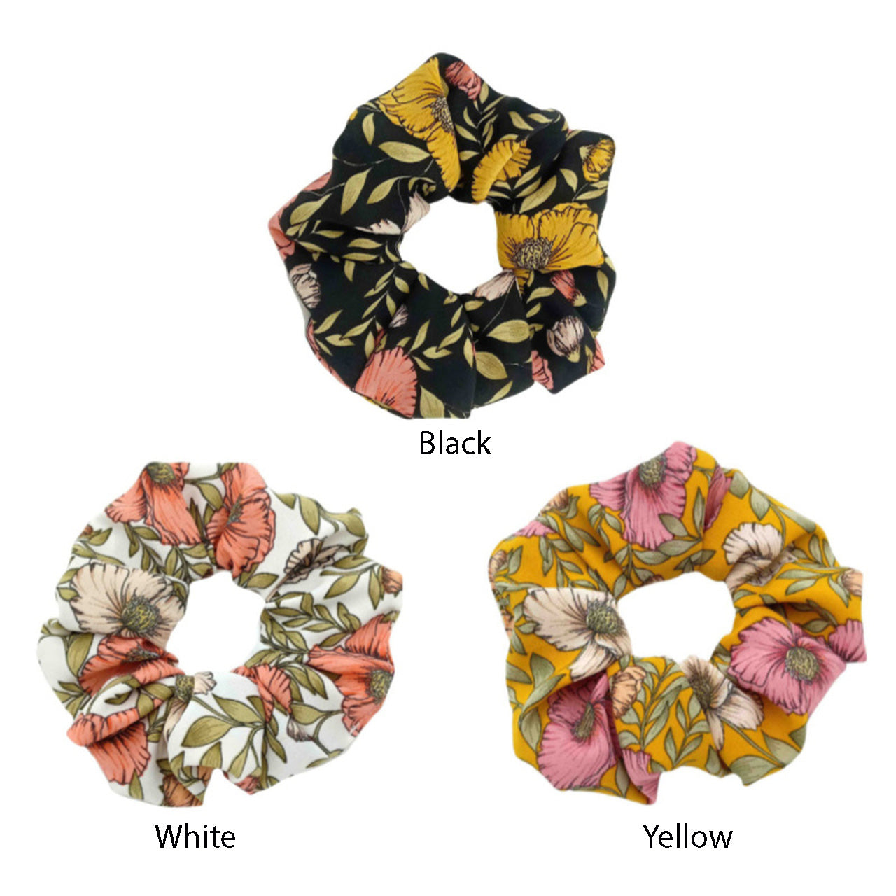 Floral Print Scrunchie