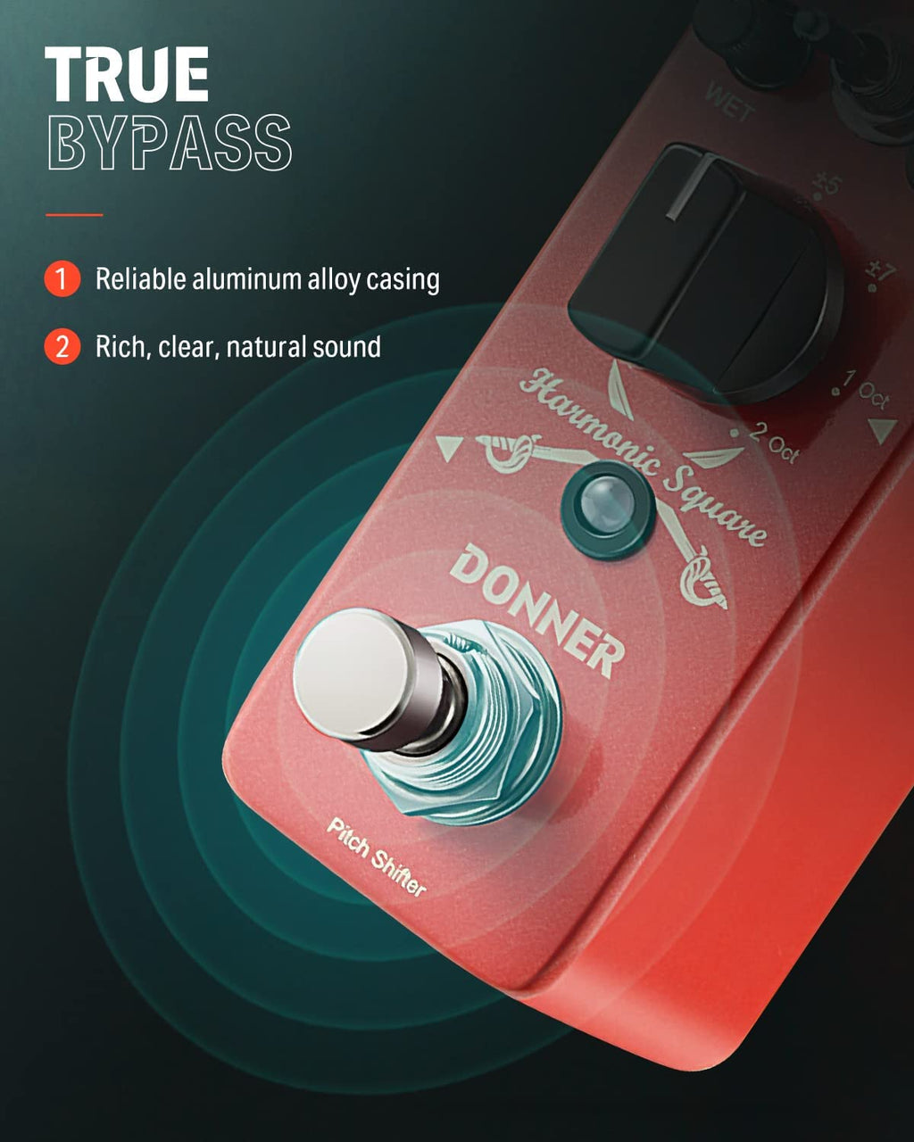 donner digital octave guitar effect pedal