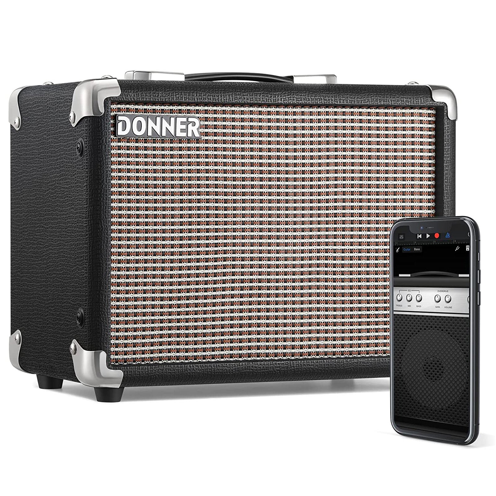 

Donner M-10 10W Guitar Amplifier with APP Effector Input Recording/ Distortion Tone Portable Small AMP for Bass Guitar Heavy Music Practice