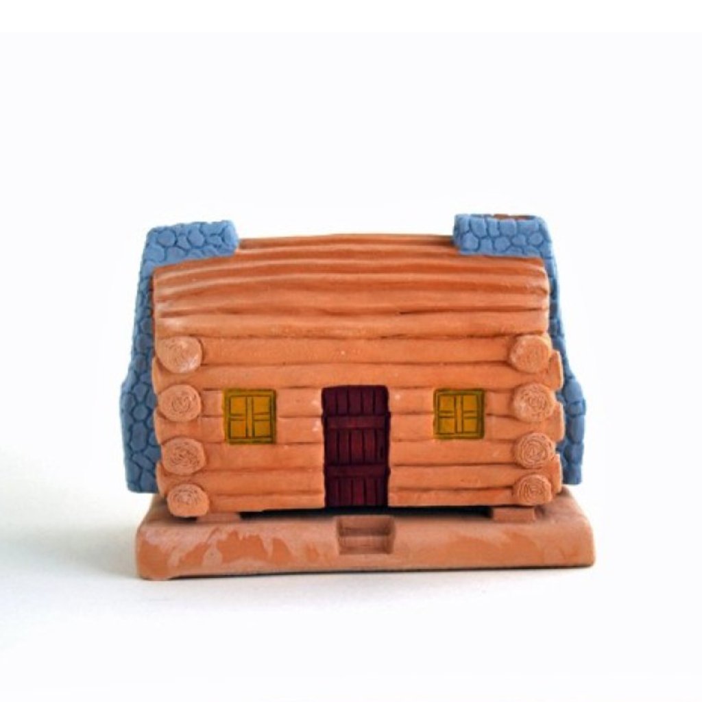 Incense Burner Log Cabin With Pinon Natural Wood Incense Meme