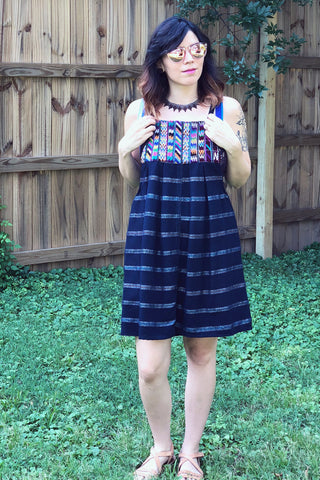 ShopMucho owner styles the women's Huipil Mexican Jumper for summer