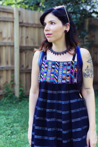 ShopMucho owner styles the women's Huipil Mexican Jumper for summer