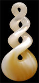 Maori Pikorua or Twist Pearl Shell Carving