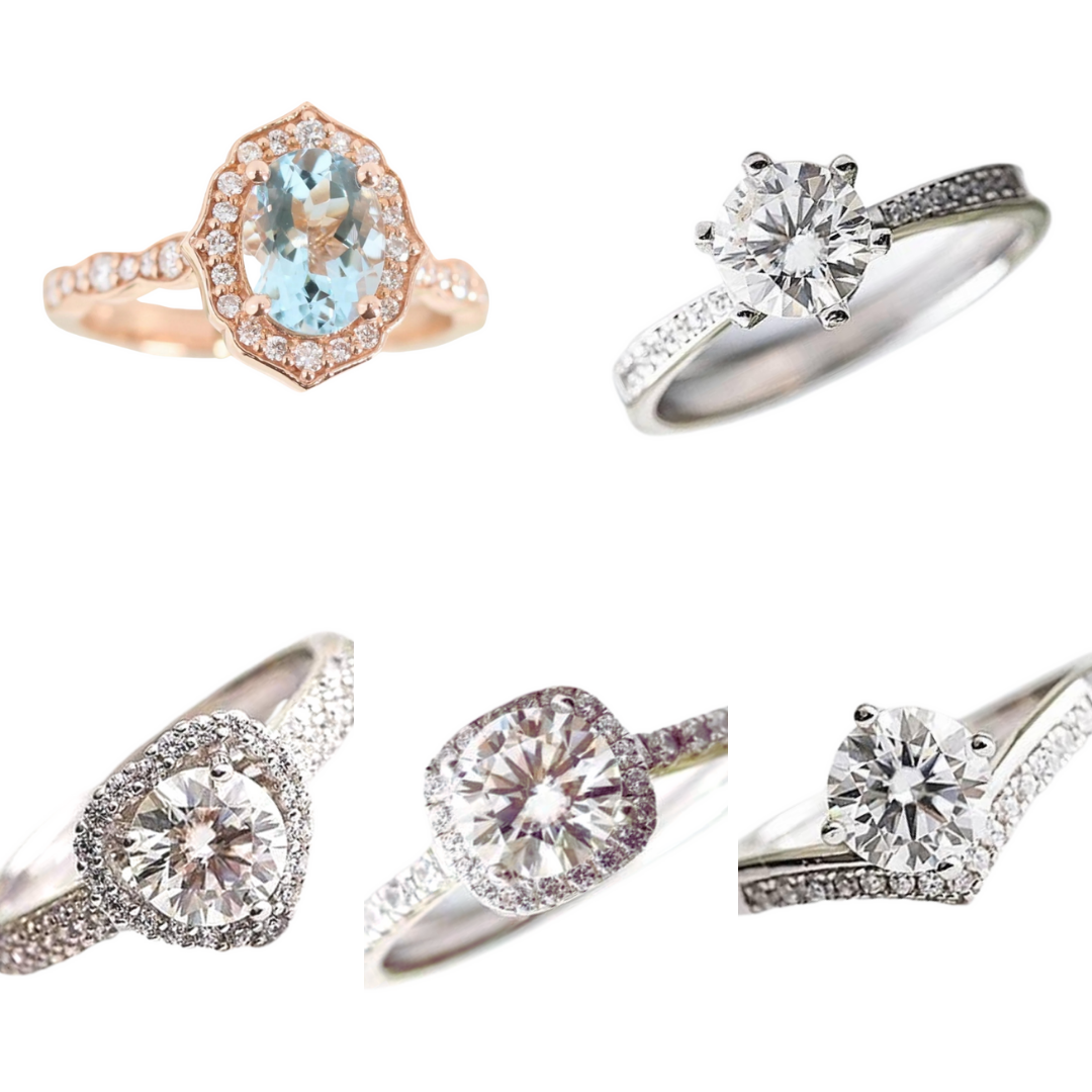 Affordable Engagement Rings in 18K Gold 