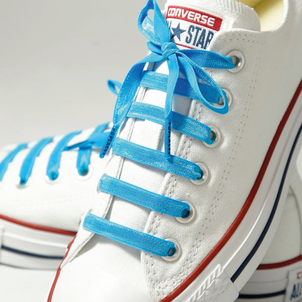 bright blue shoelaces