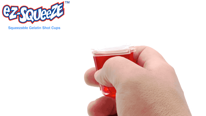 The EZ-Squeeze Jello Shot Cup in action!
