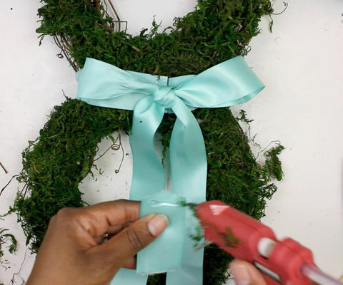 ribbon bow tie for easter bunny wreath