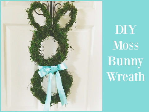 DIY moss bunny wreath craft kit by home made luxe