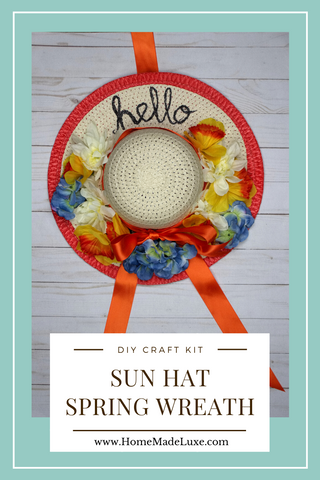 sun hat spring wreath