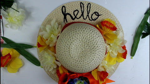 sun hat spring wreath