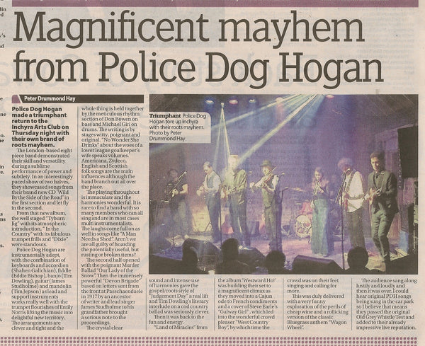 Police Dog Hogan at Inchyra Arts Club 2/3/17