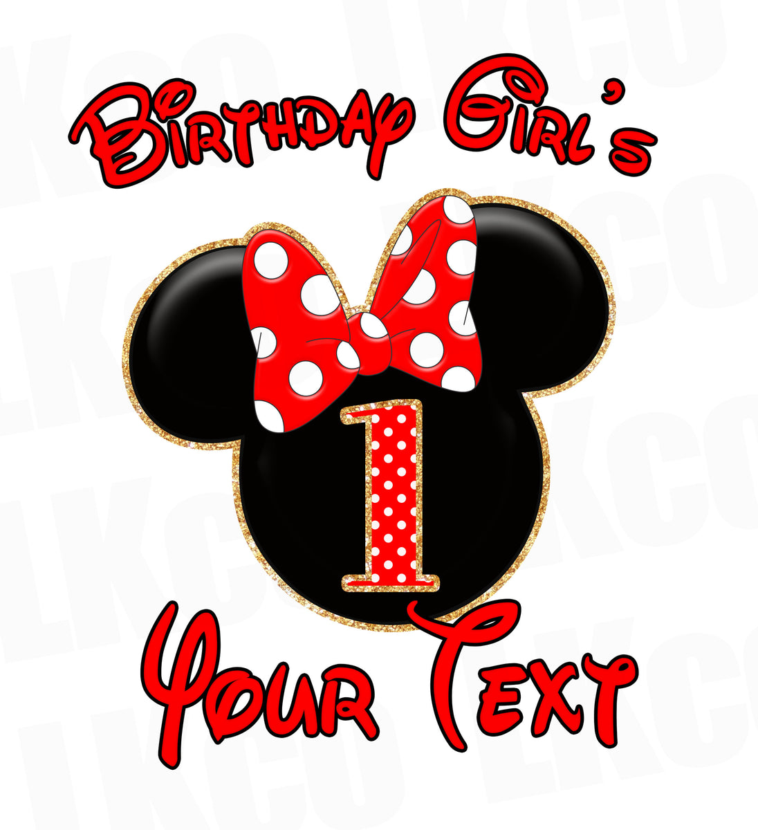 ***GREAT DISNEY MINNIE MOUSE*** PERSONALIZED****FABRIC/T-SHIRT IRON ON TRANSFER 