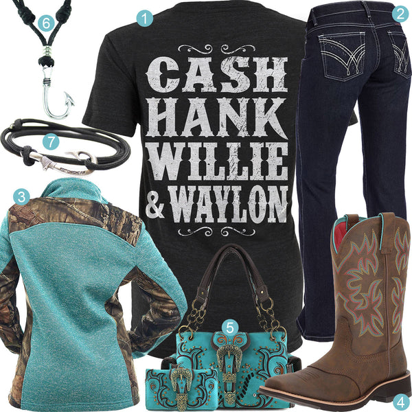 Cash Hank Willie & Waylon Outfit