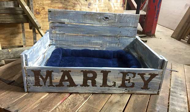 pallet wood dog bed