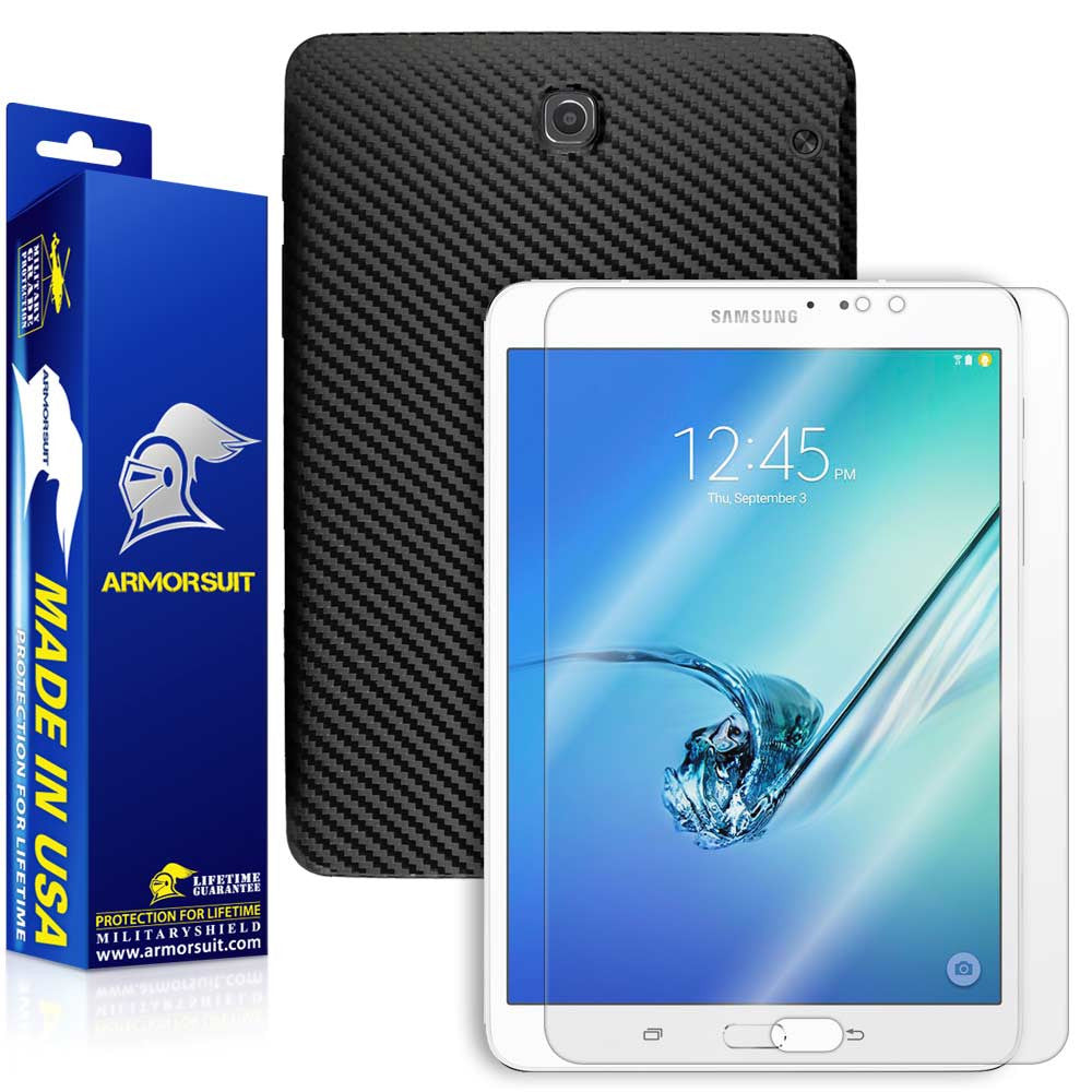 plug meisje Schijnen Samsung Galaxy Tab S2 8.0 Screen Protector + Black Carbon Fiber Skin –  ArmorSuit