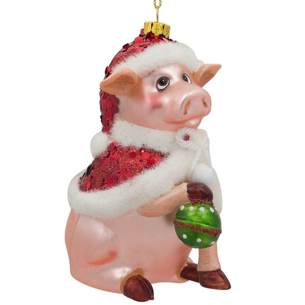 NEW CHRISTMAS FARM ANIMALS SHEEP COW PIG SANTA HATS & SCARF FIGURES CHOICE OF 3 