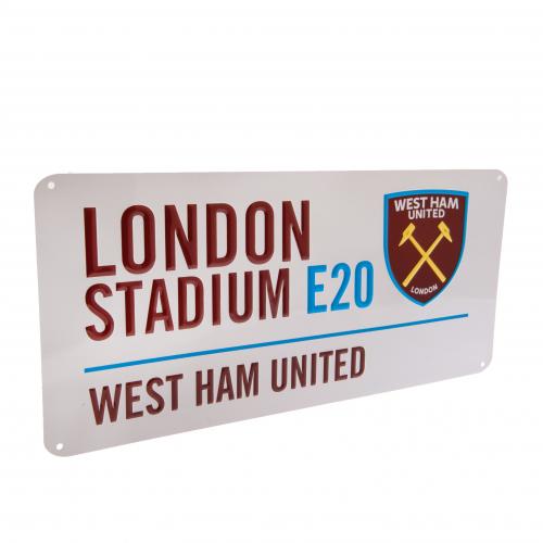 CL Official Licensed West Ham United F.C Metal Street Sign 
