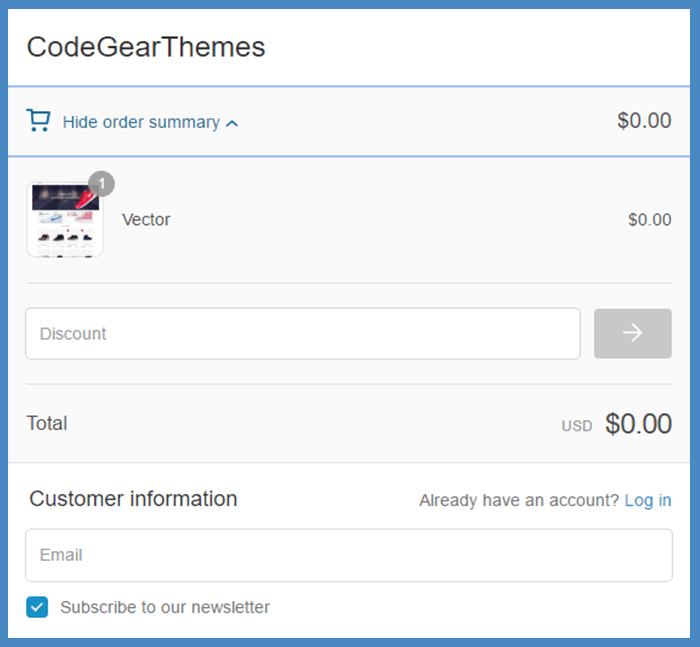 Responsive Checkout Shopify