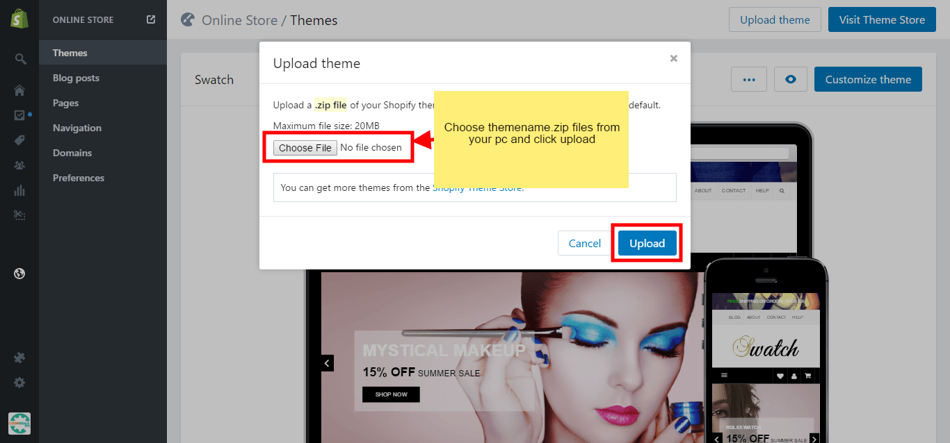 Choose Shopify Theme File