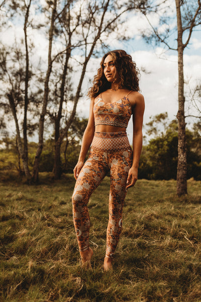 Leggings - Diamond Skies Rust
