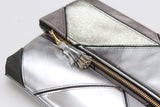 Geometric Prism Unique Leather Accents Clutch - Soul Made Boutique