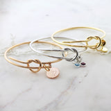 Amor Personalised Collection - Bangle Love Knot Birthstone Crystal - Soul Made Boutique