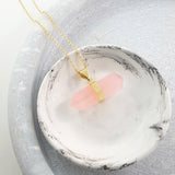 Adore Gemstone Collection - Rose Quartz Horizontal Bar Necklace - Soul Made Boutique