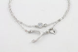Amor Personalised Collection - Bracelet Zirconia & Wishbone - Soul Made Boutique