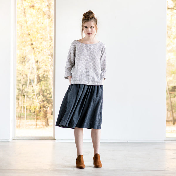 Kalinda Minimal Linen Skirt