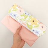 Simple Cotton Floral Clutch