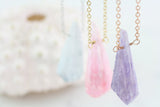 Adore Gemstone Collection - Quartz Raw Point Necklace - Soul Made Boutique