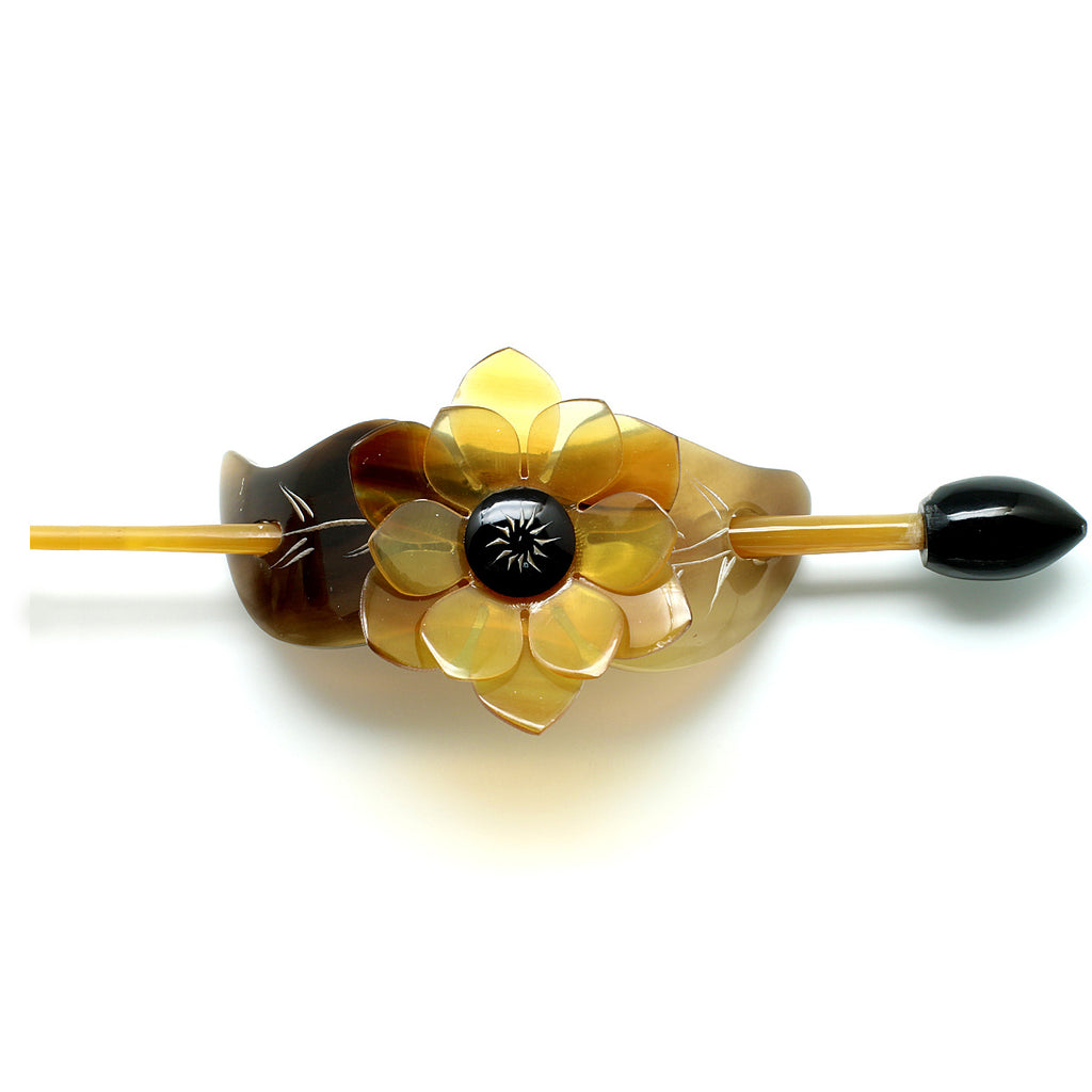 Charismatic Wanderlust Collection - Horn Barrette Love Blossom - Soul Made Boutique