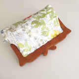 Wooden Handle Watercolor Floral Clutch