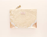 Floral Lace Unique Leather Accents Clutch