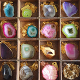 Adore Gemstone Collection - Druzy Raw Necklace - Soul Made Boutique