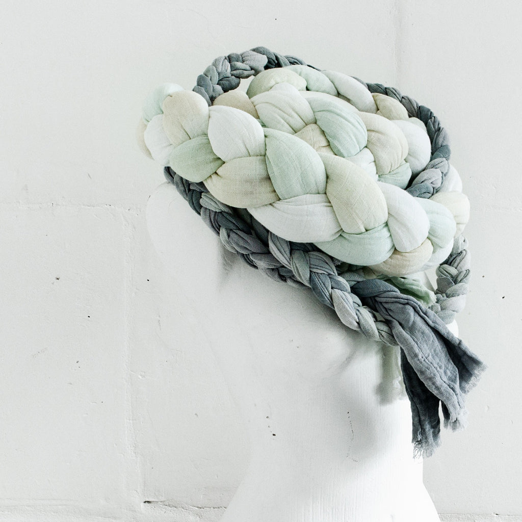 Hand Dyed Rustic Braided Scarf