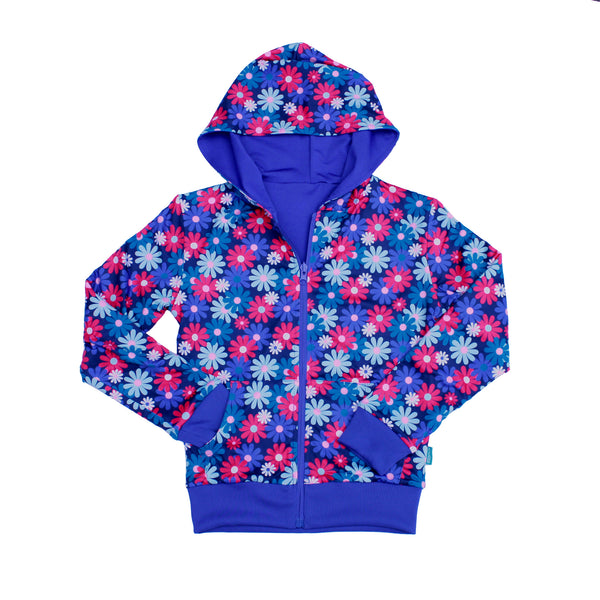 floral zip up hoodie