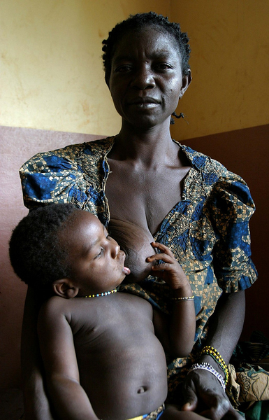 mother breastfeeding child