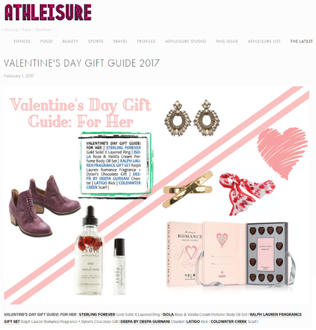 Isola has been featured in Athleisure Mag online in their Valentine's Day Gift Guide section