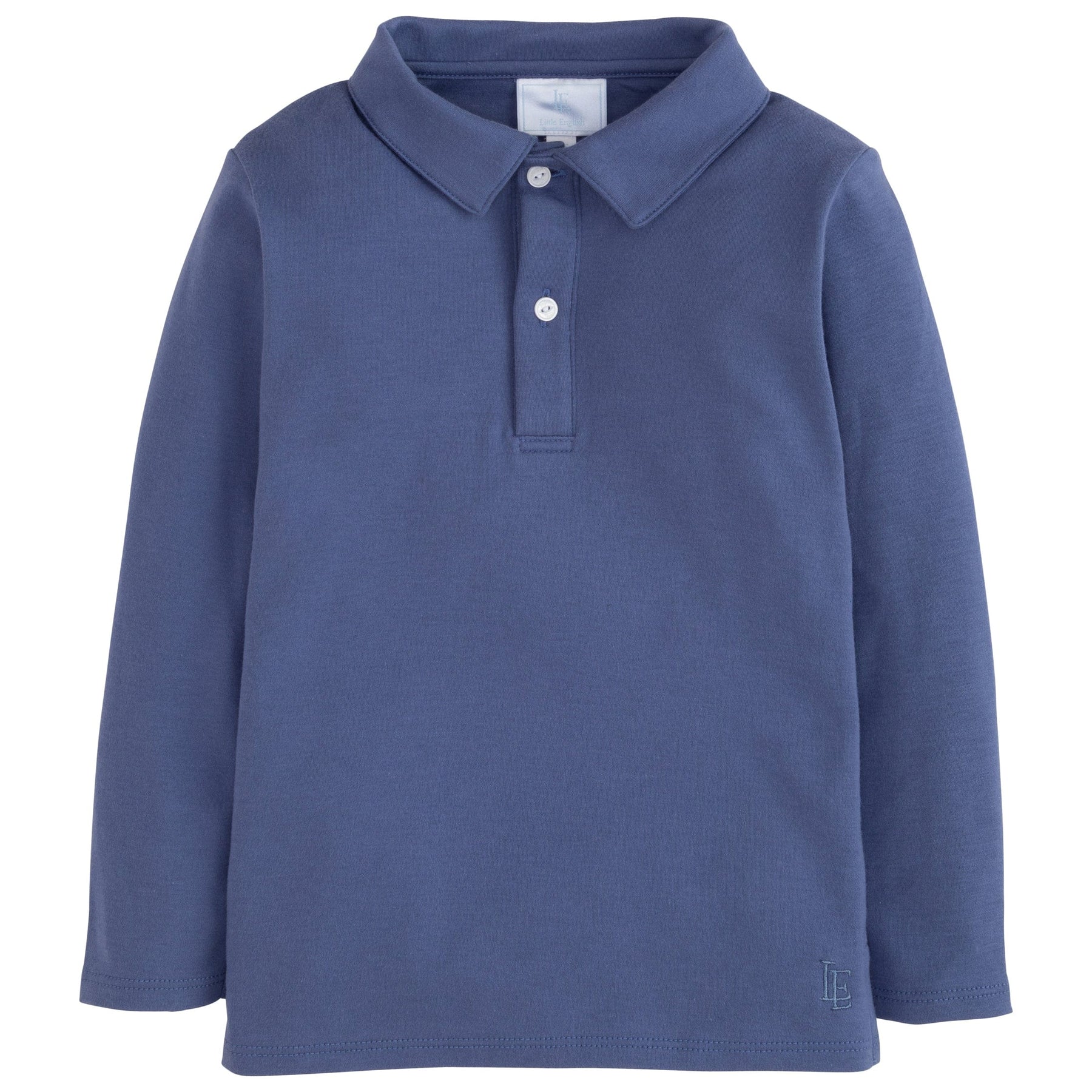 seguridadindustrialcr classic chidlrens clothing boys long sleeve gray/blue polo
