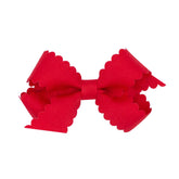 seguridadindustrialcr traditional girls mini scallop hair bow in red