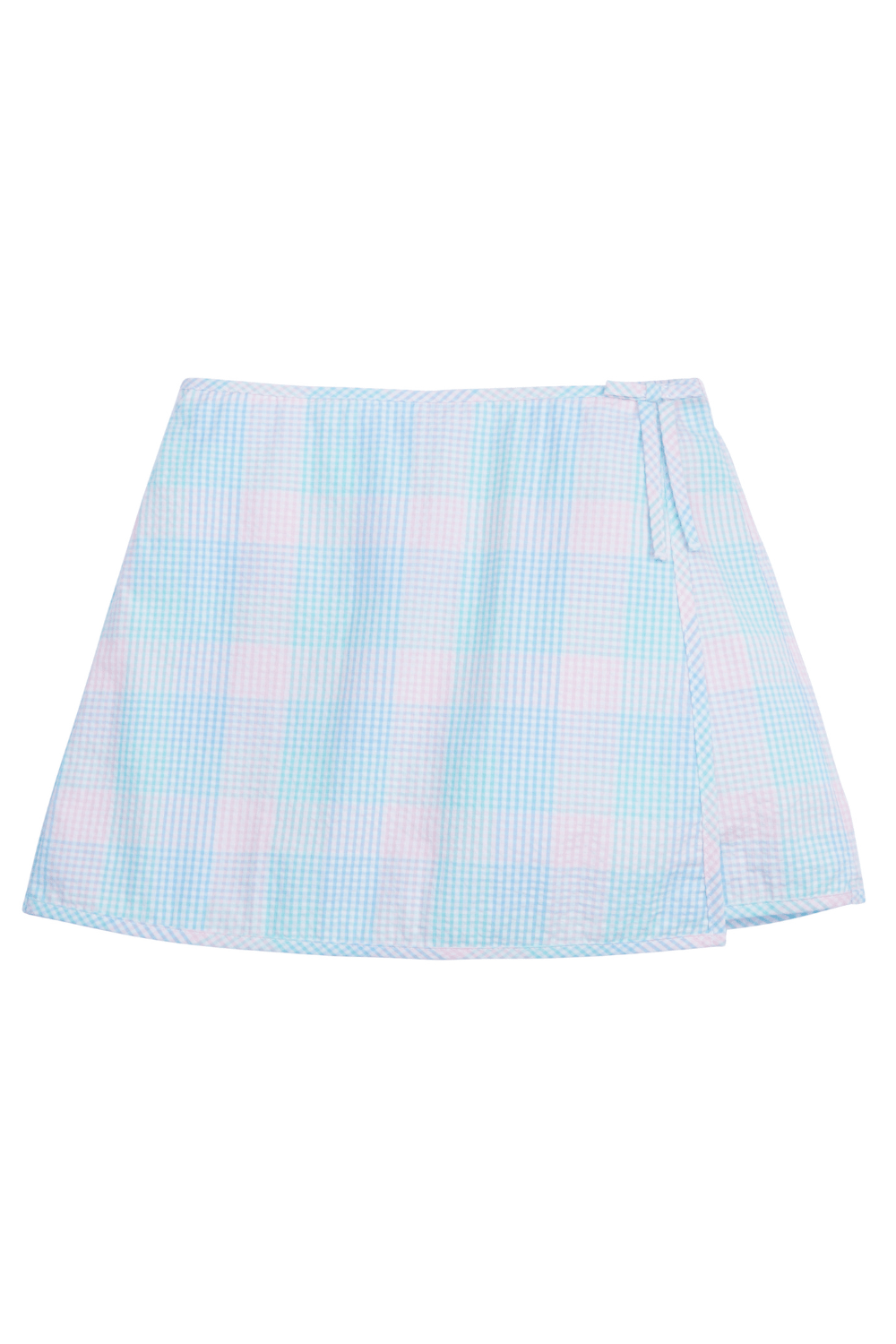 classic childrens clothing girls blue and pink plaid skort